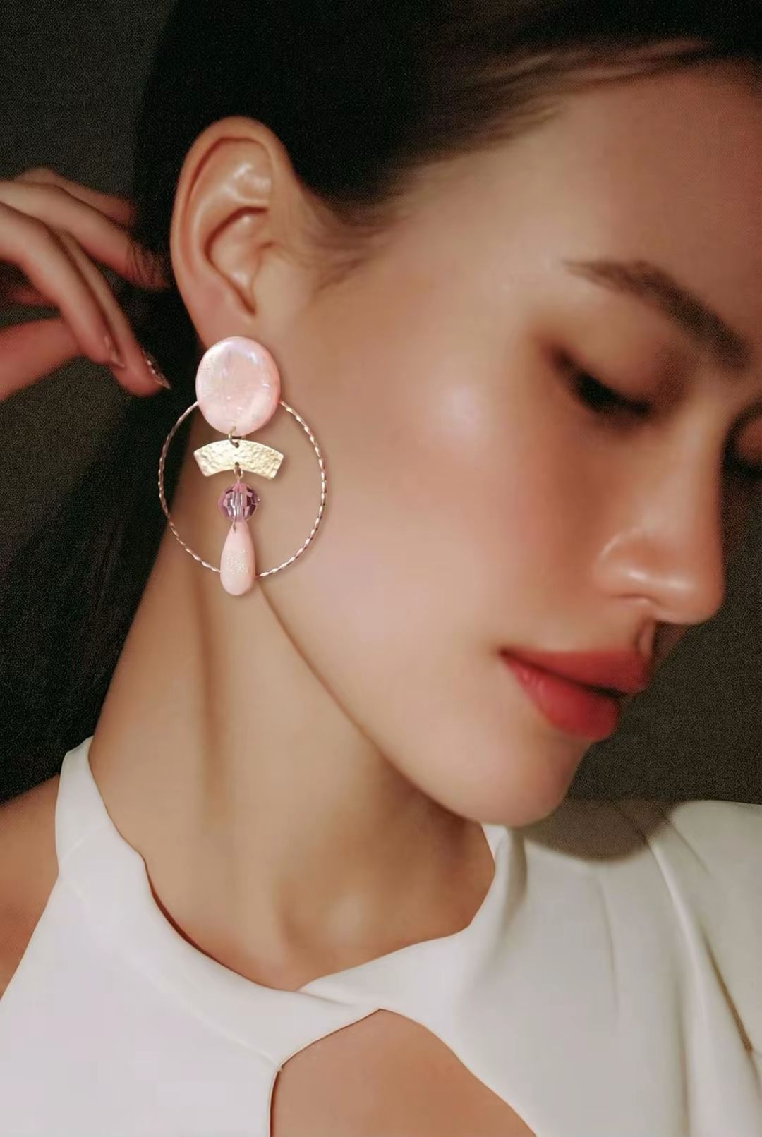 Pendiente Rosa
